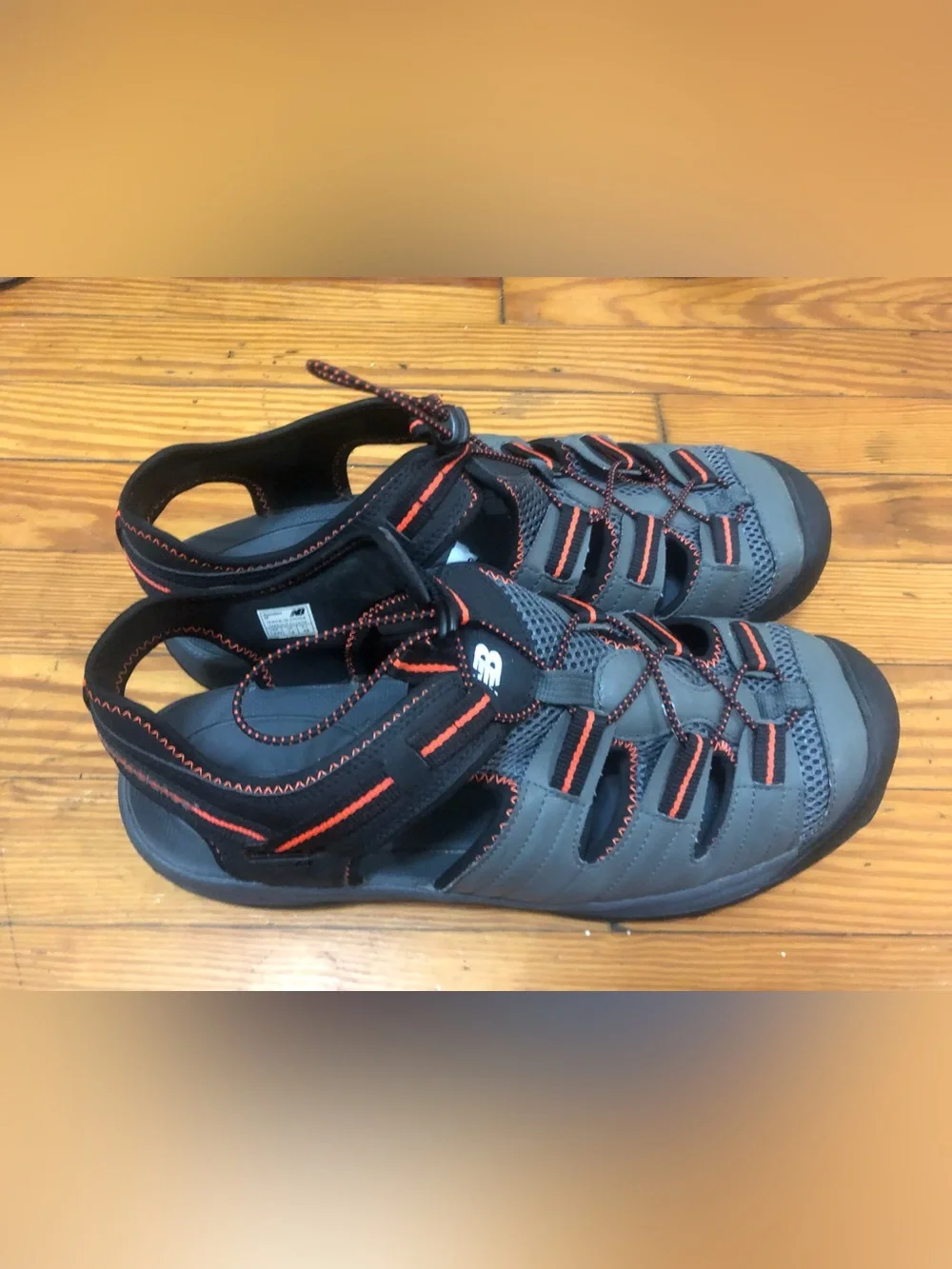 New Balance Gray and Orange Men’s Sport Sandals